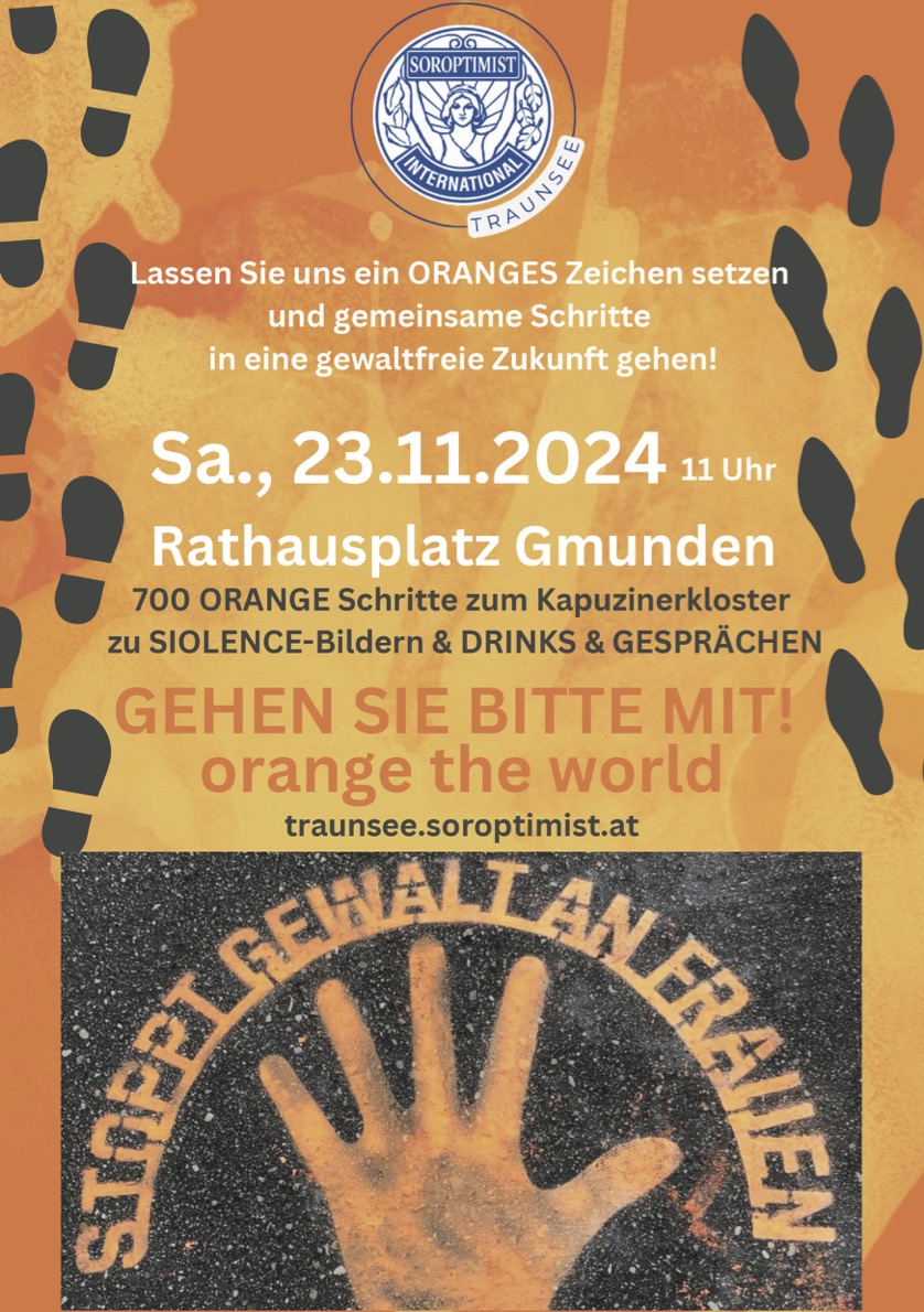 Ein oranges Zeichen für eine gewaltfreie Zukunft!